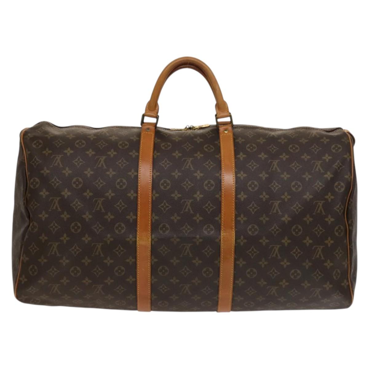 LOUIS VUITTON Monogram Keepall 60 Boston Bag M41422 LV Auth 132739