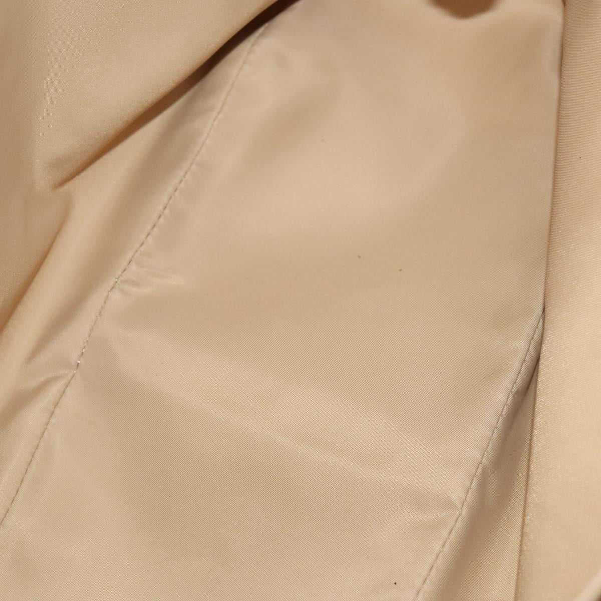 Christian Dior Trotter Canvas Romantic Chain Bag PVC Beige Silver Auth 132755