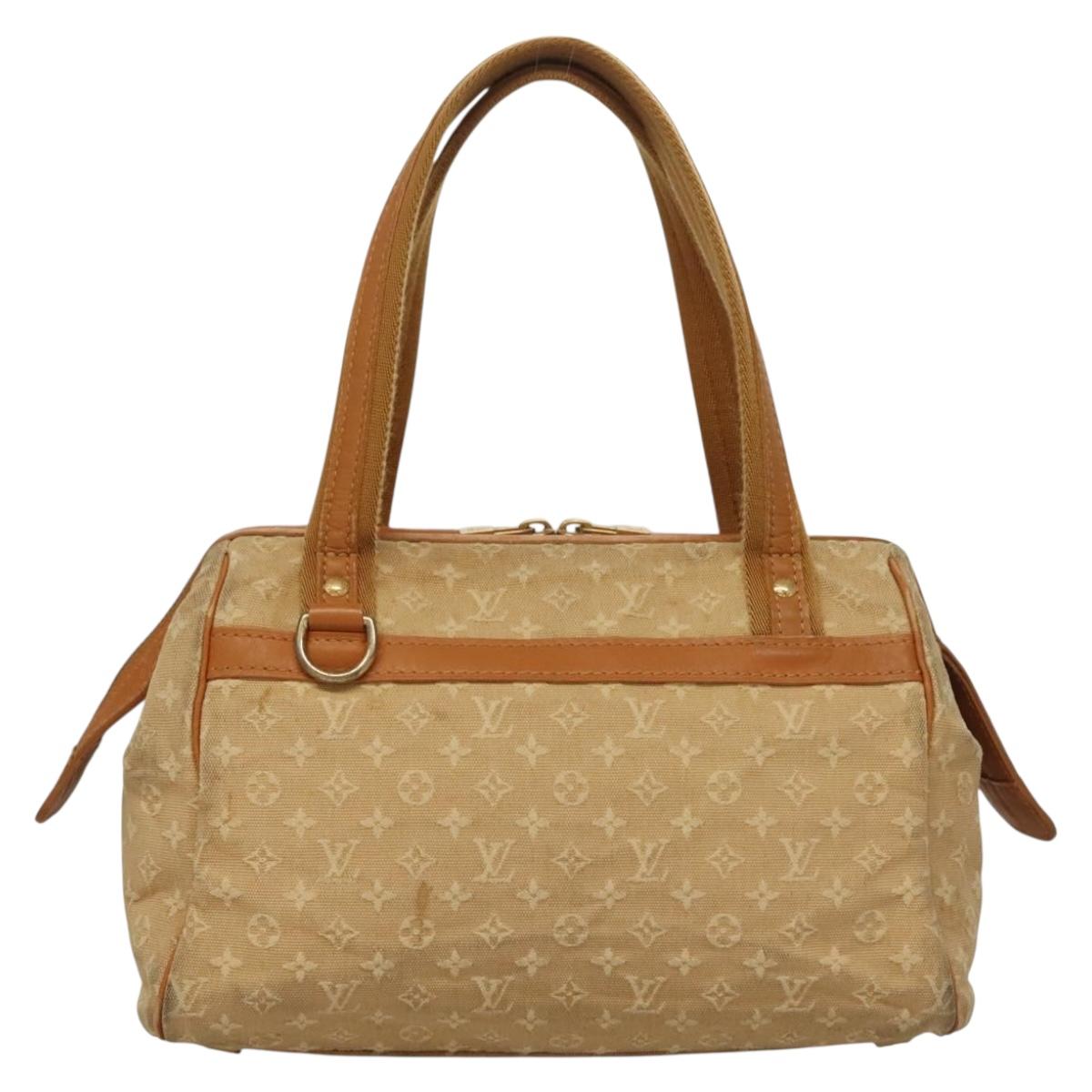 LOUIS VUITTON Monogram Mini Josephine PM Hand Bag Beige M92416 LV Auth 132759