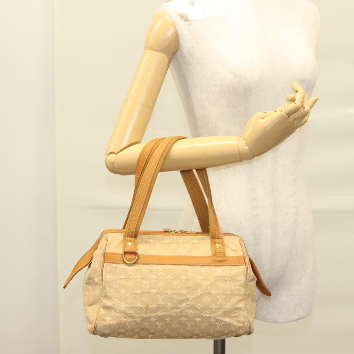 LOUIS VUITTON Monogram Mini Josephine PM Hand Bag Beige M92416 LV Auth 132759