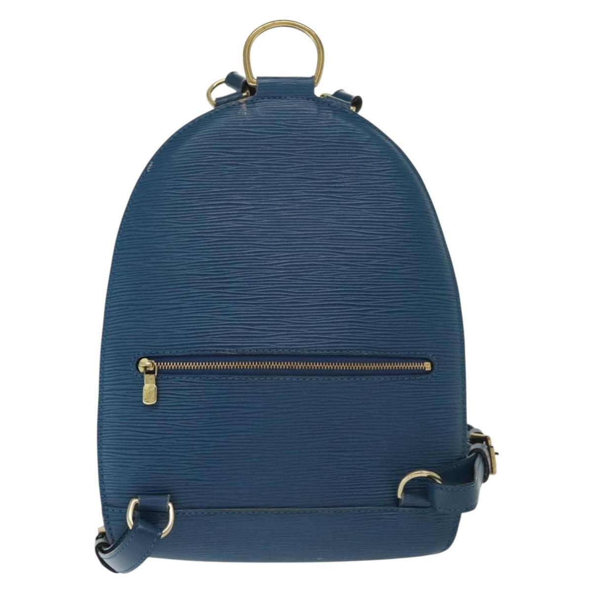 LOUIS VUITTON Epi Mabillon Backpack Blue M52235 LV Auth 132760