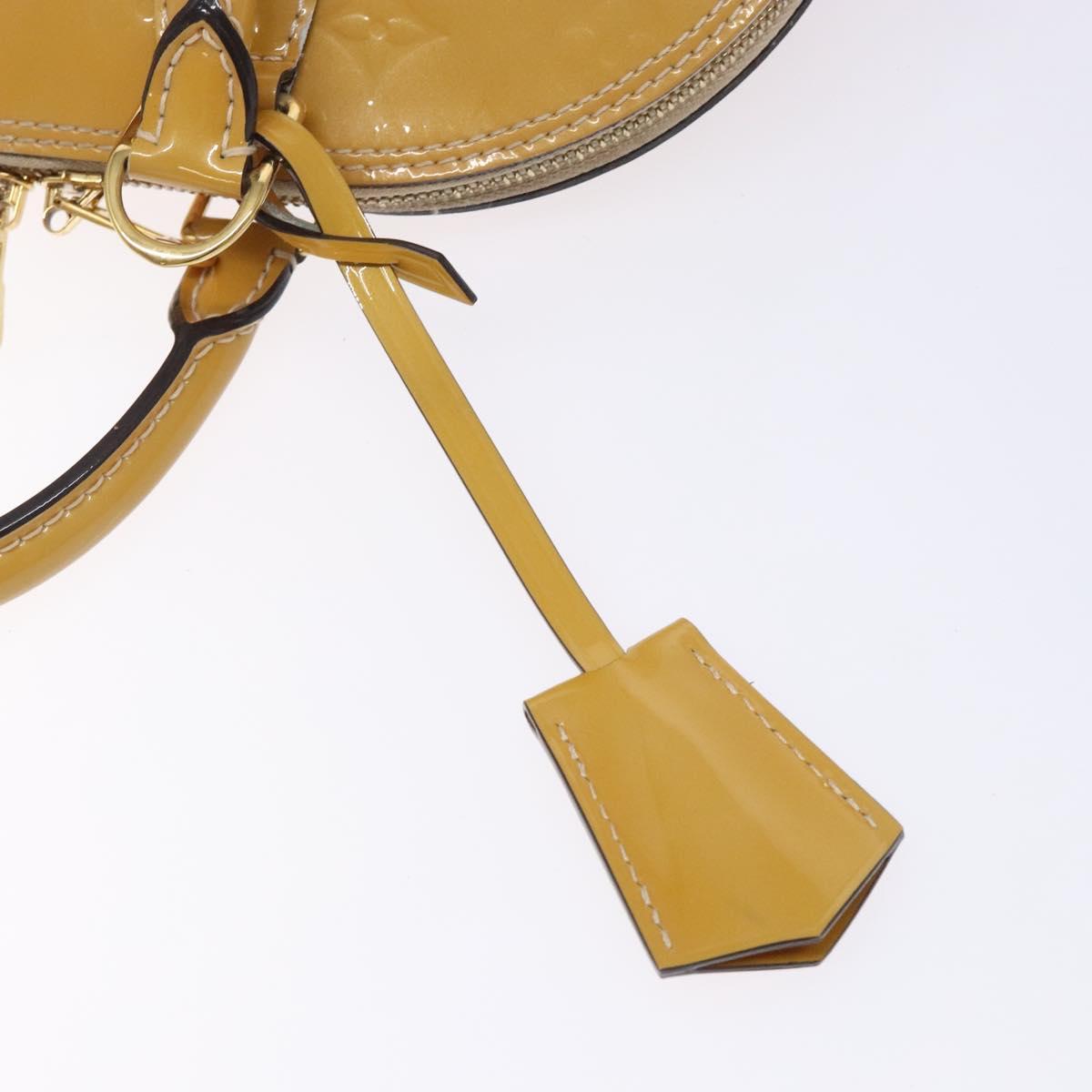 LOUIS VUITTON Monogram Vernis Alma PM Hand Bag Citrin M90101 LV Auth 132762