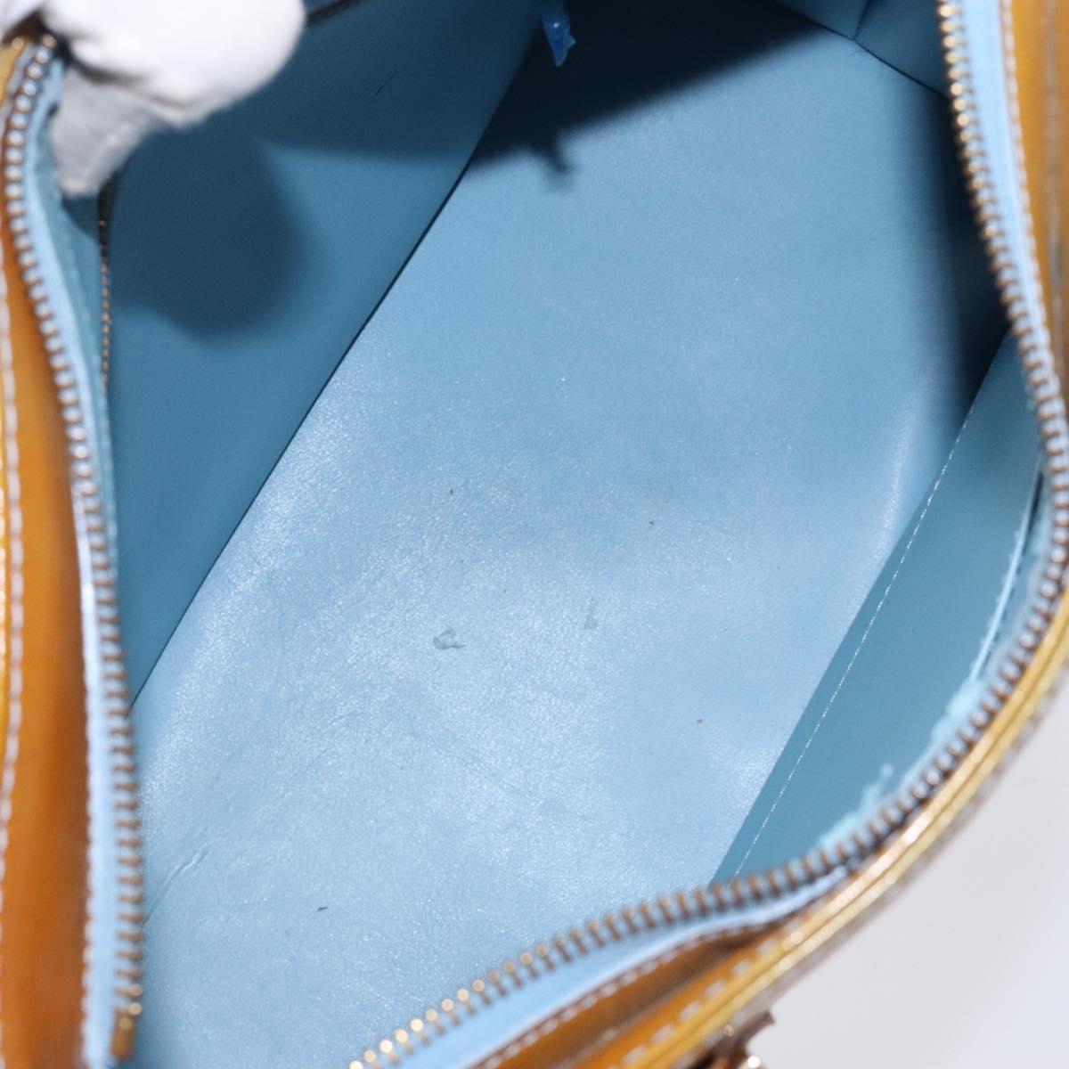 LOUIS VUITTON Monogram Vernis Houston Hand Bag Baby Blue M91005 LV Auth 132764