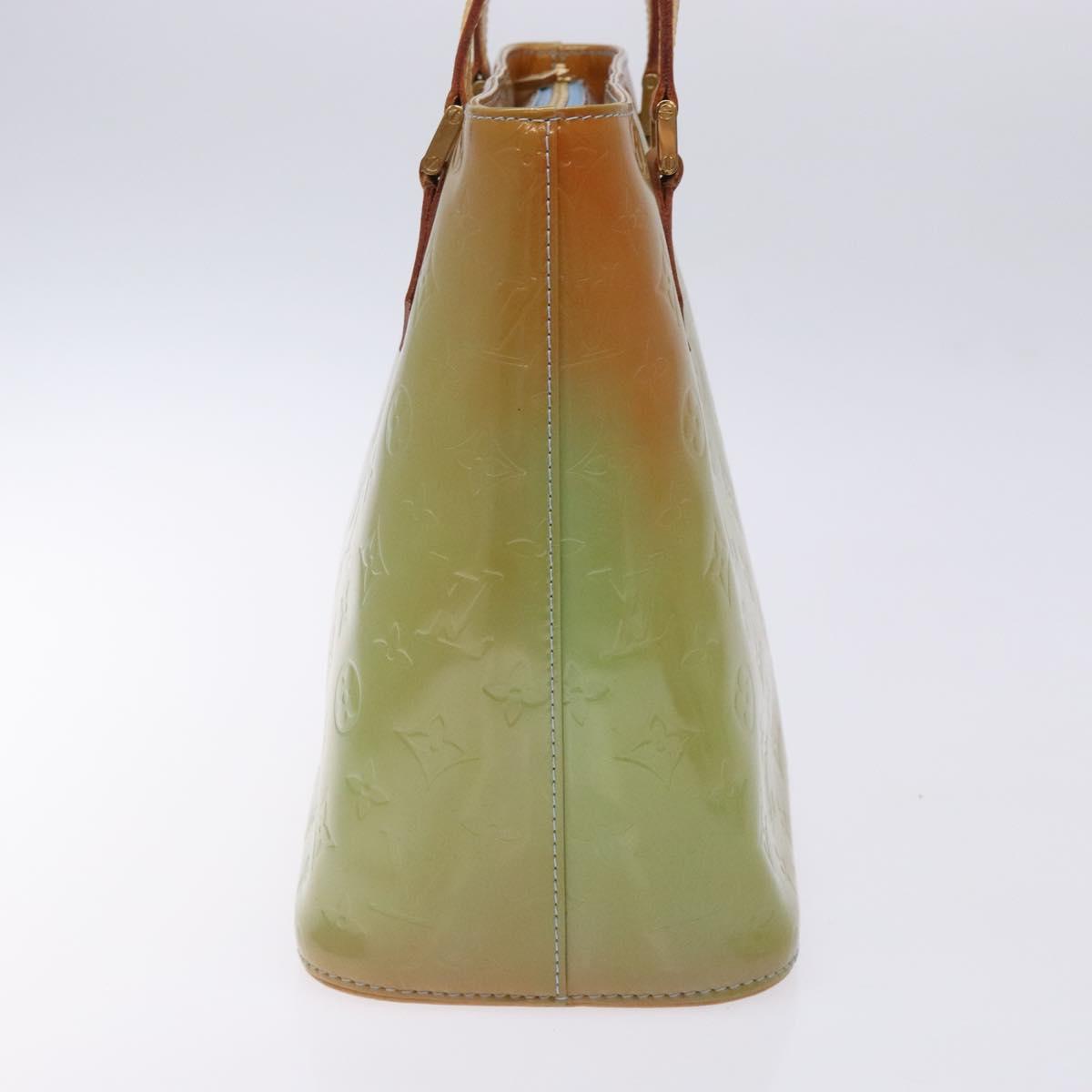 LOUIS VUITTON Monogram Vernis Houston Hand Bag Baby Blue M91005 LV Auth 132764