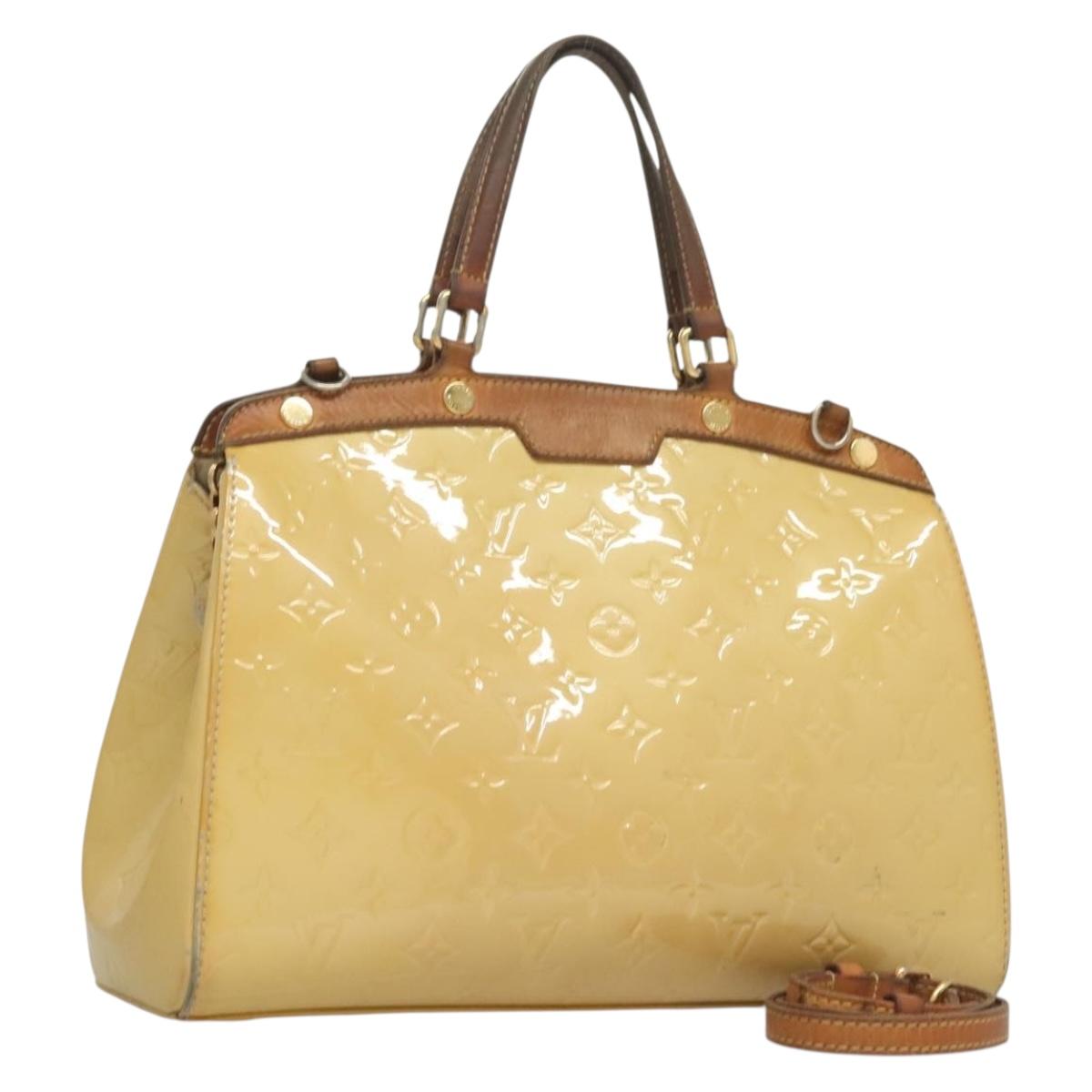 LOUIS VUITTON Monogram Vernis Blair MM Hand Bag 2way Citrin M90108 Auth 132765