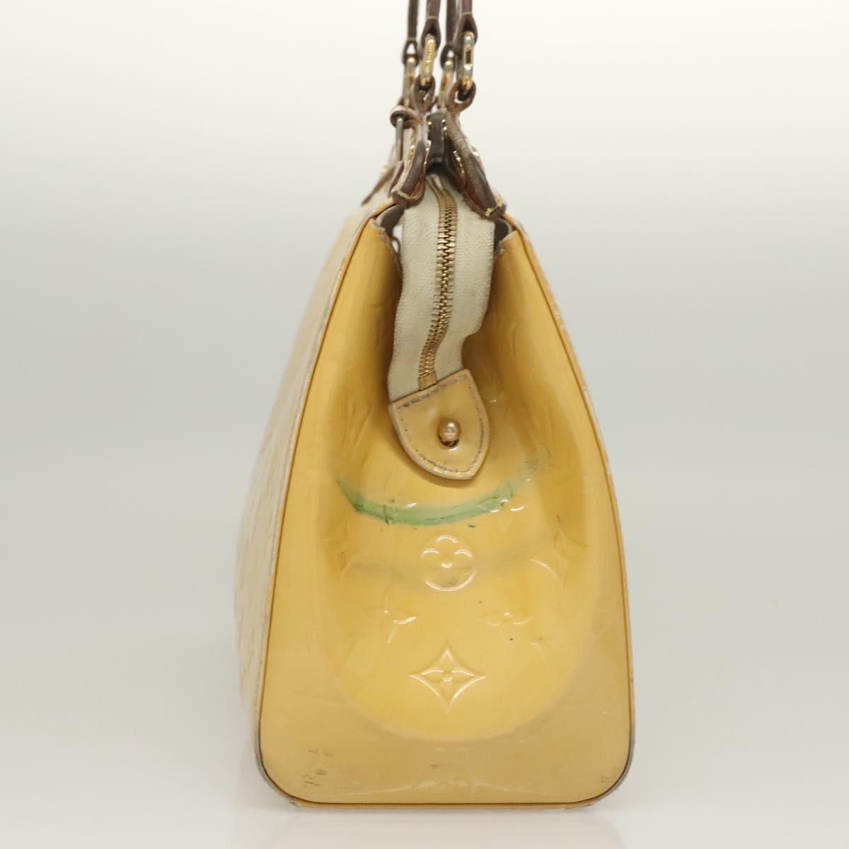 LOUIS VUITTON Monogram Vernis Blair MM Hand Bag 2way Citrin M90108 Auth 132765