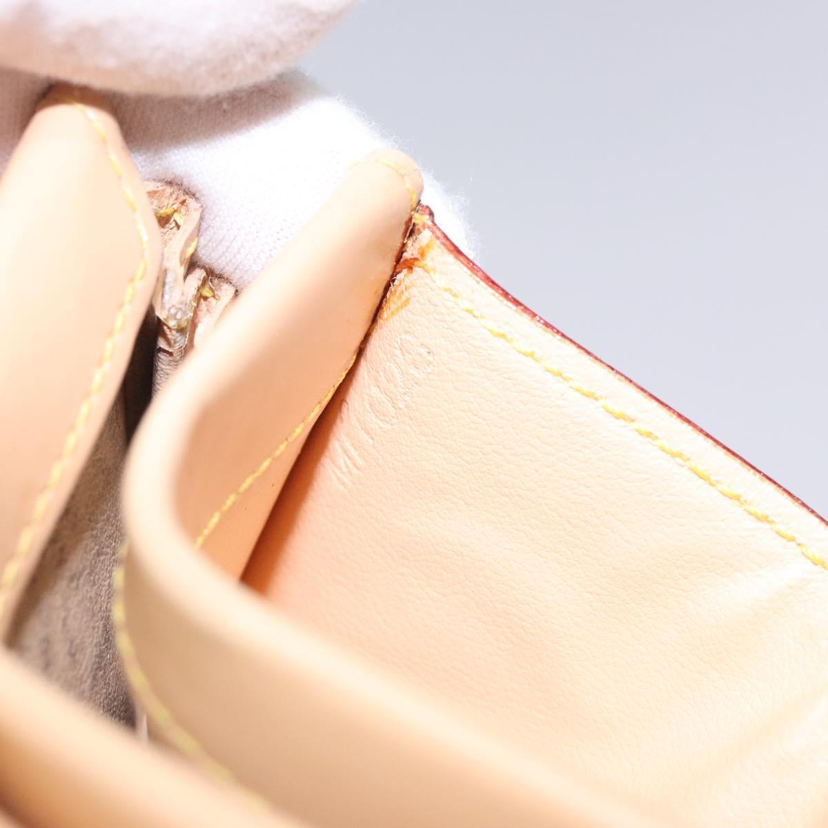 LOUIS VUITTON Multicolor Porte Monnaie Pla Purse White M92657 Auth 132771