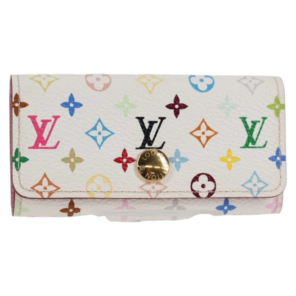 LOUIS VUITTON Monogram Multicolor Multicles 4 Key Case White M93731 Auth 132774V