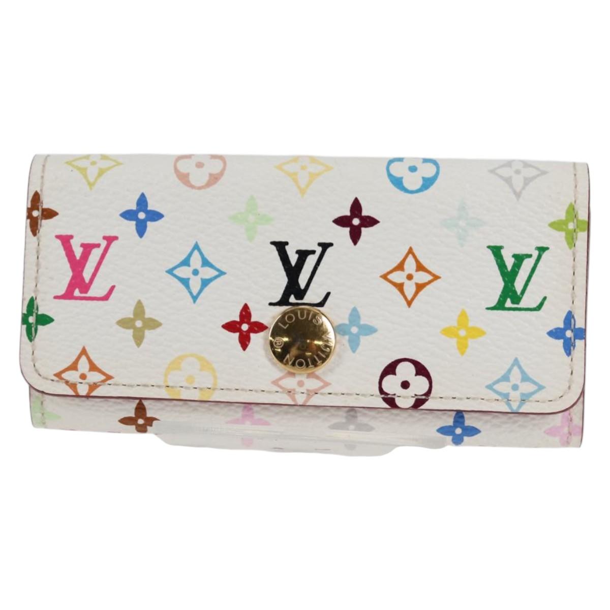 LOUIS VUITTON Monogram Multicolor Multicles 4 Key Case White M93731 Auth 132774V
