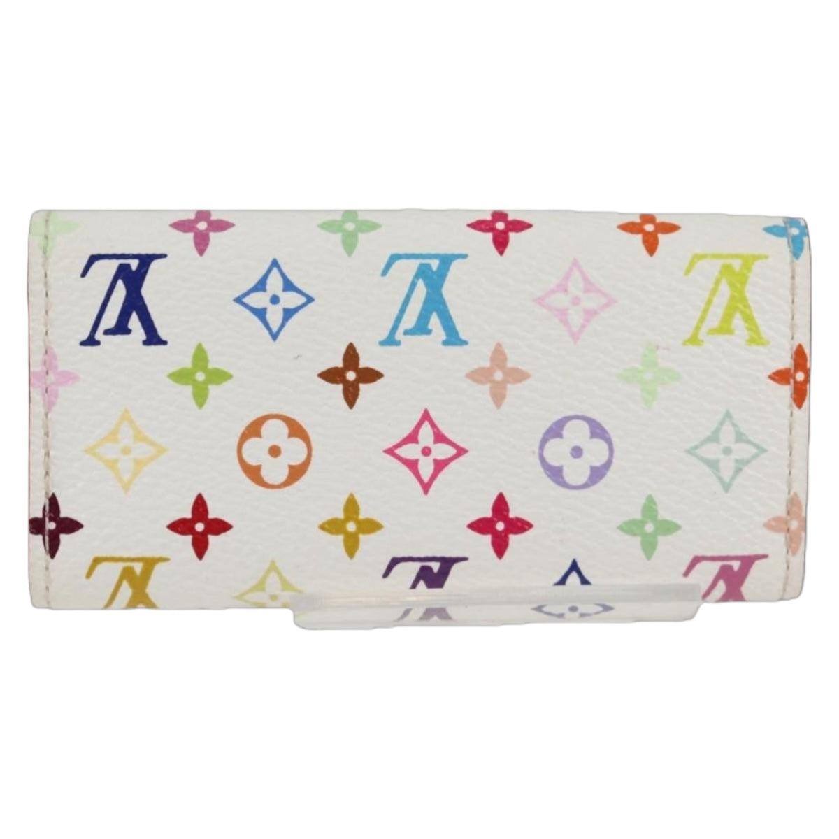 LOUIS VUITTON Monogram Multicolor Multicles 4 Key Case White M93731 Auth 132774V