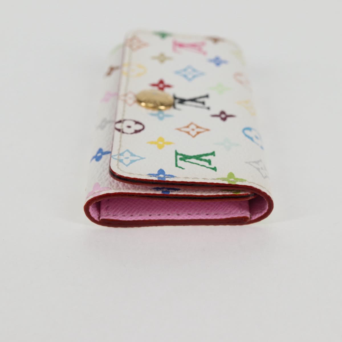 LOUIS VUITTON Monogram Multicolor Multicles 4 Key Case White M93731 Auth 132774V