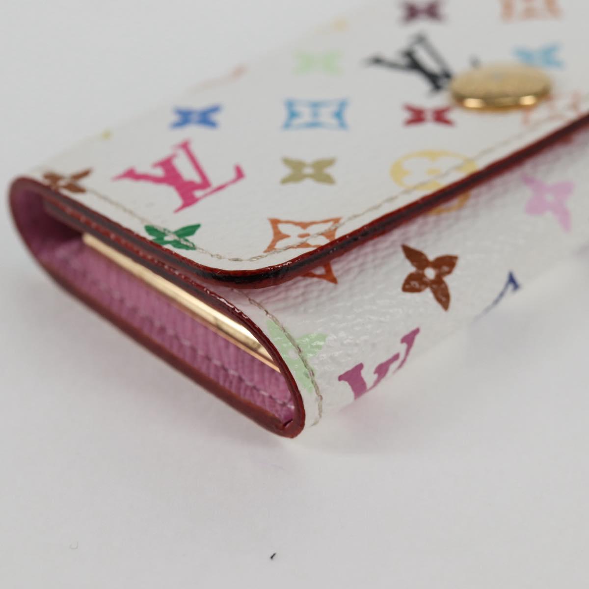 LOUIS VUITTON Monogram Multicolor Multicles 4 Key Case White M93731 Auth 132774V