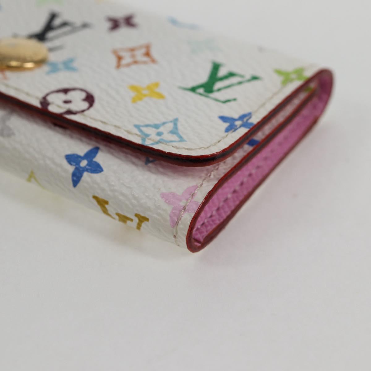 LOUIS VUITTON Monogram Multicolor Multicles 4 Key Case White M93731 Auth 132774V