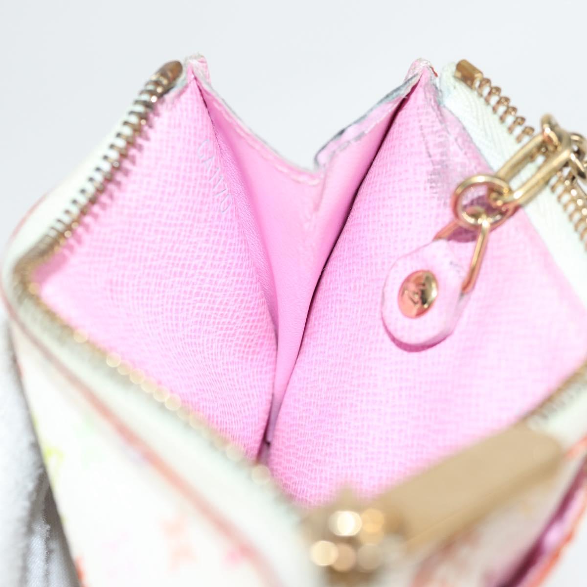 LOUIS VUITTON Monogram Multicolor Pochette Cles NM White M93734 LV Auth 132775V