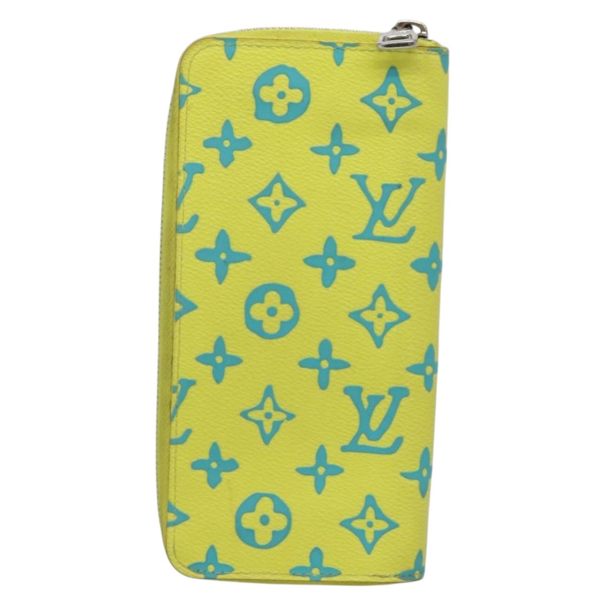 LOUIS VUITTON Playground Zippy Wallet Vertical Wallet Yellow M82005 Auth 132783