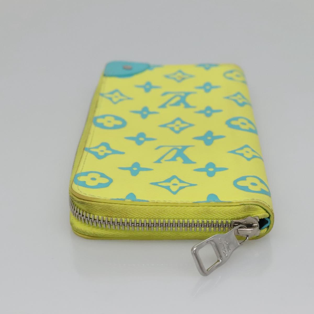 LOUIS VUITTON Playground Zippy Wallet Vertical Wallet Yellow M82005 Auth 132783