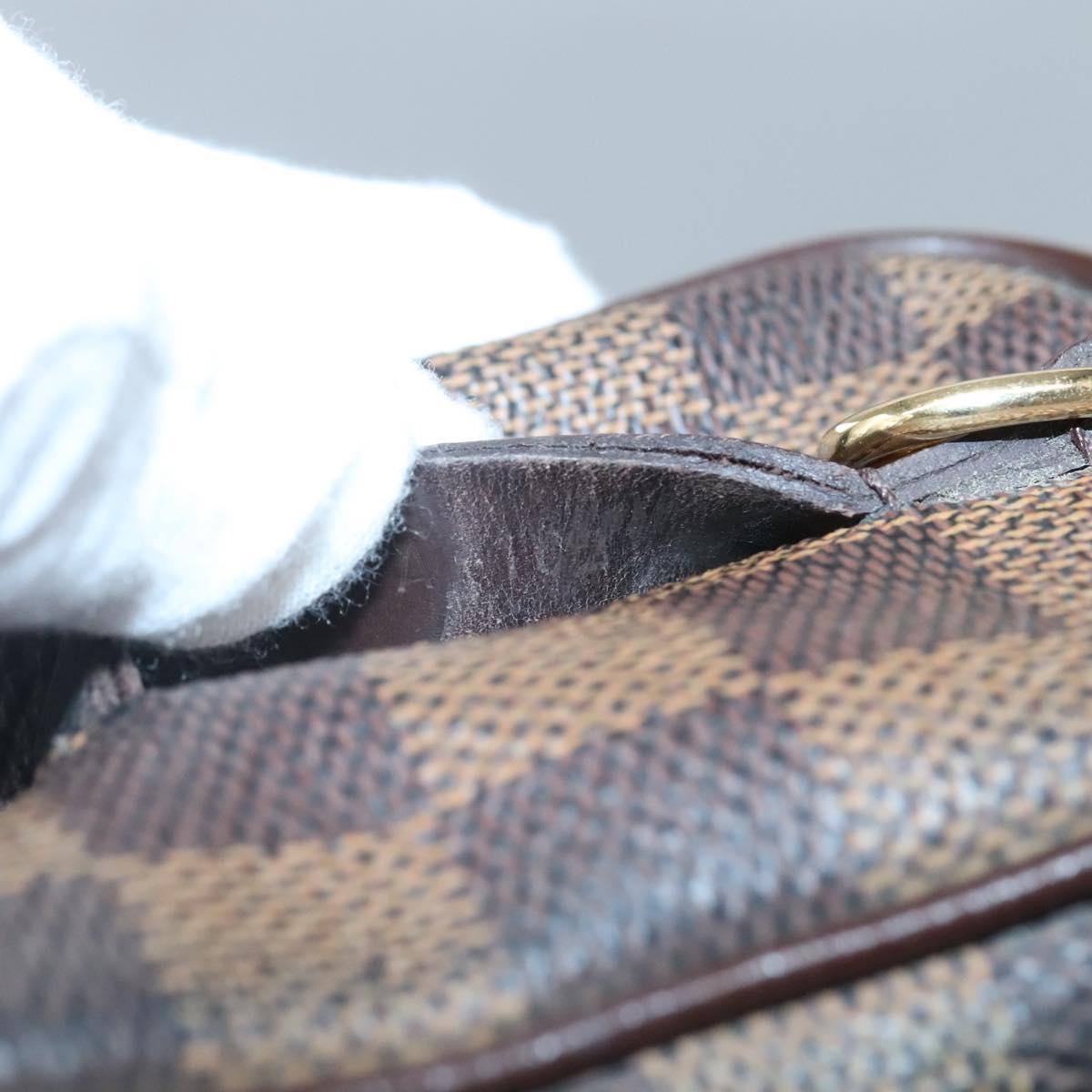 LOUIS VUITTON Damier Ebene Etui Okapi PM Pouch N61738 LV Auth 132788