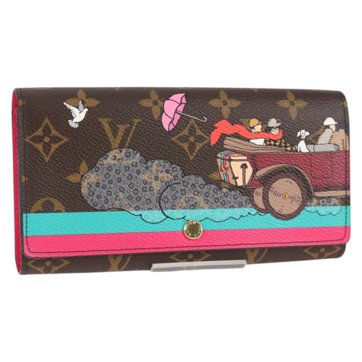 LOUIS VUITTON Monogram 2015 Christmas Portefeuille Sarah M61359 LV Auth 132795V