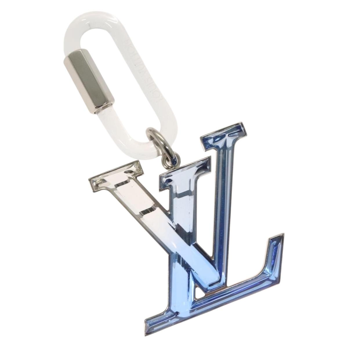 LOUIS VUITTON Bijoux Sac LV Prism Key Holder metal Blue MP2365 LV Auth 132809M