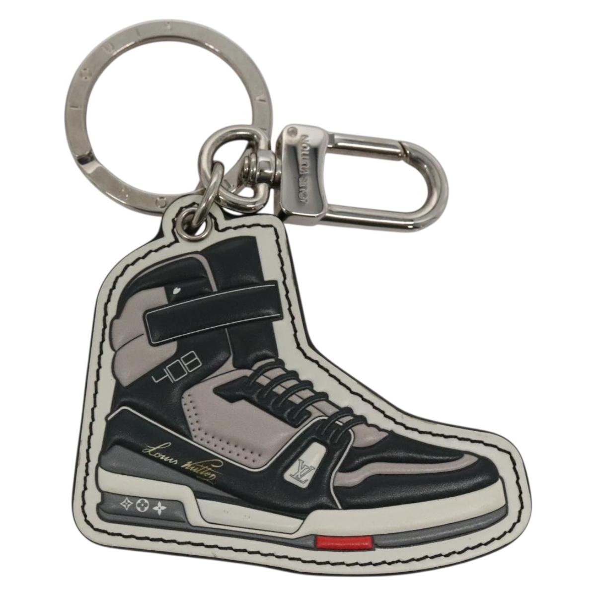 LOUIS VUITTON Monogram Eclipse Porte Cles LV Trainer Charm M68866 Auth 132811M