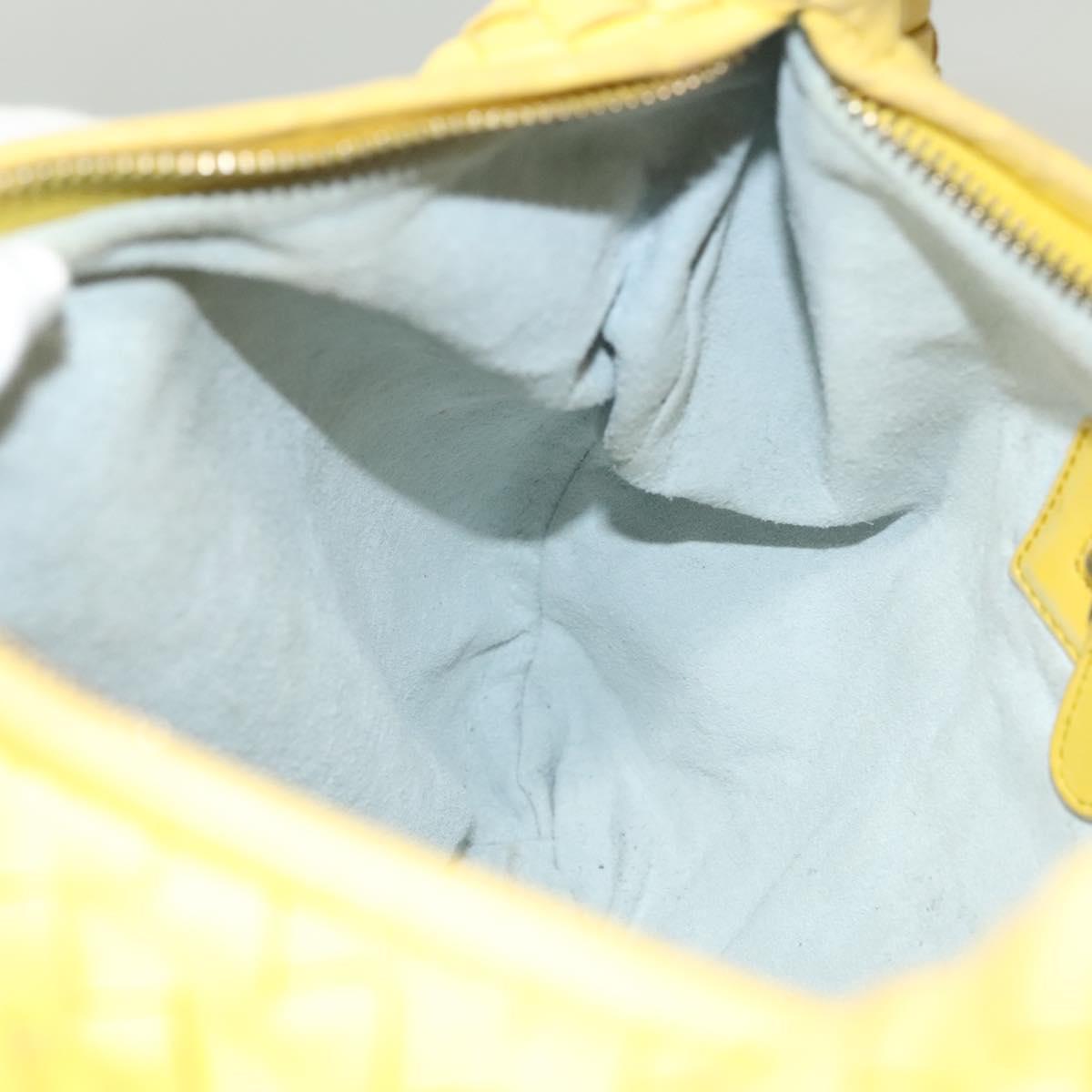 BOTTEGA VENETA INTRECCIATO Hobo Bag Leather Yellow Gold 115653 Auth 132816