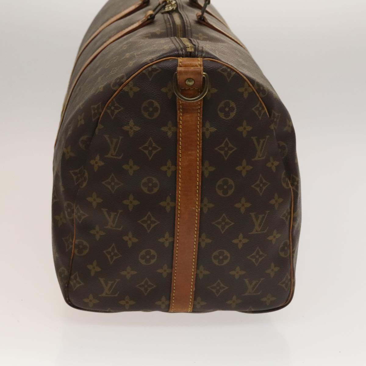 LOUIS VUITTON Monogram Keepall Bandouliere 55 Boston Bag M41414 LV Auth 132834