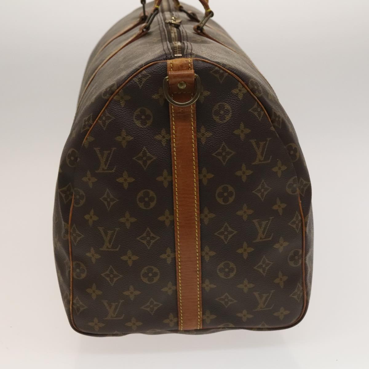 LOUIS VUITTON Monogram Keepall Bandouliere 55 Boston Bag M41414 LV Auth 132834