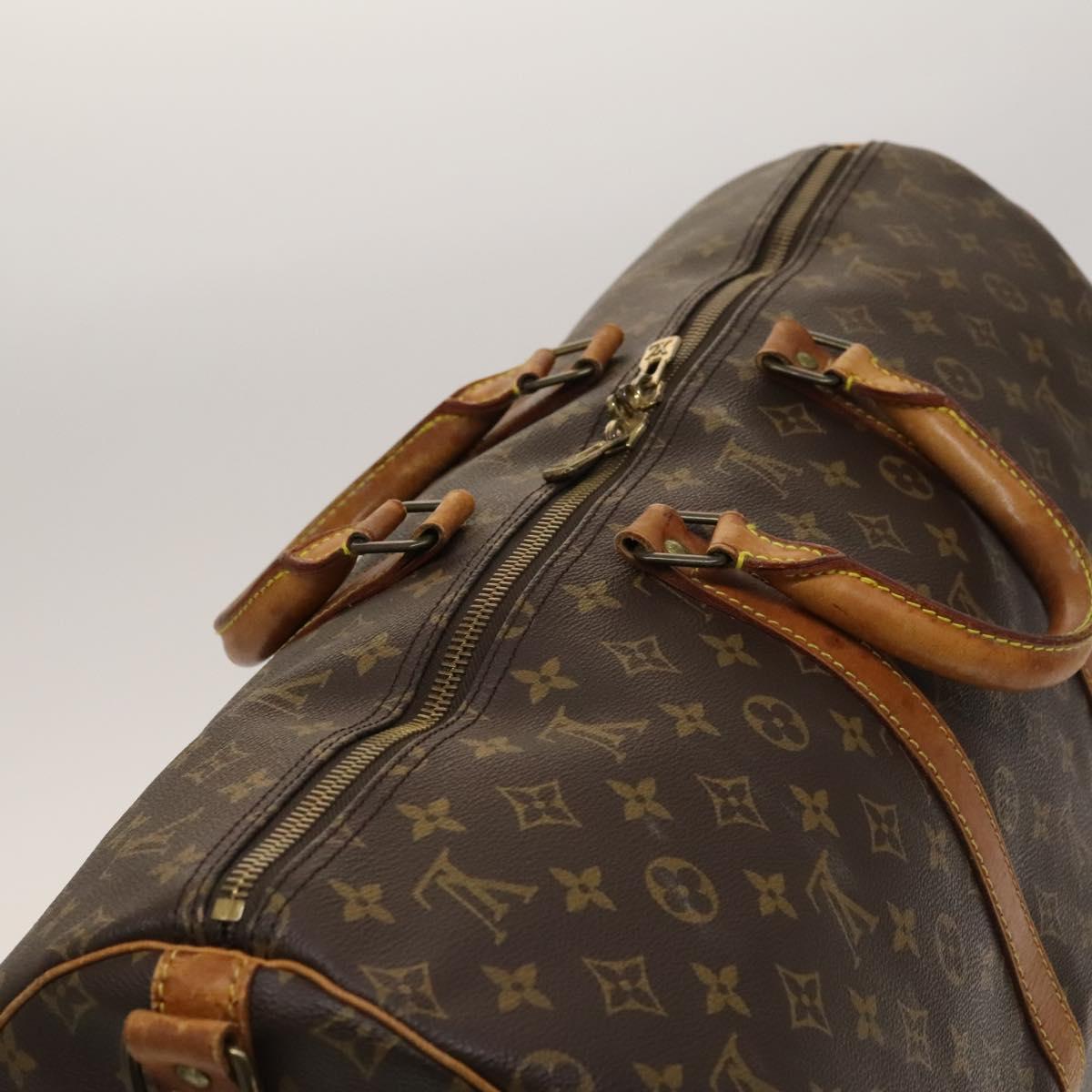 LOUIS VUITTON Monogram Keepall Bandouliere 55 Boston Bag M41414 LV Auth 132834