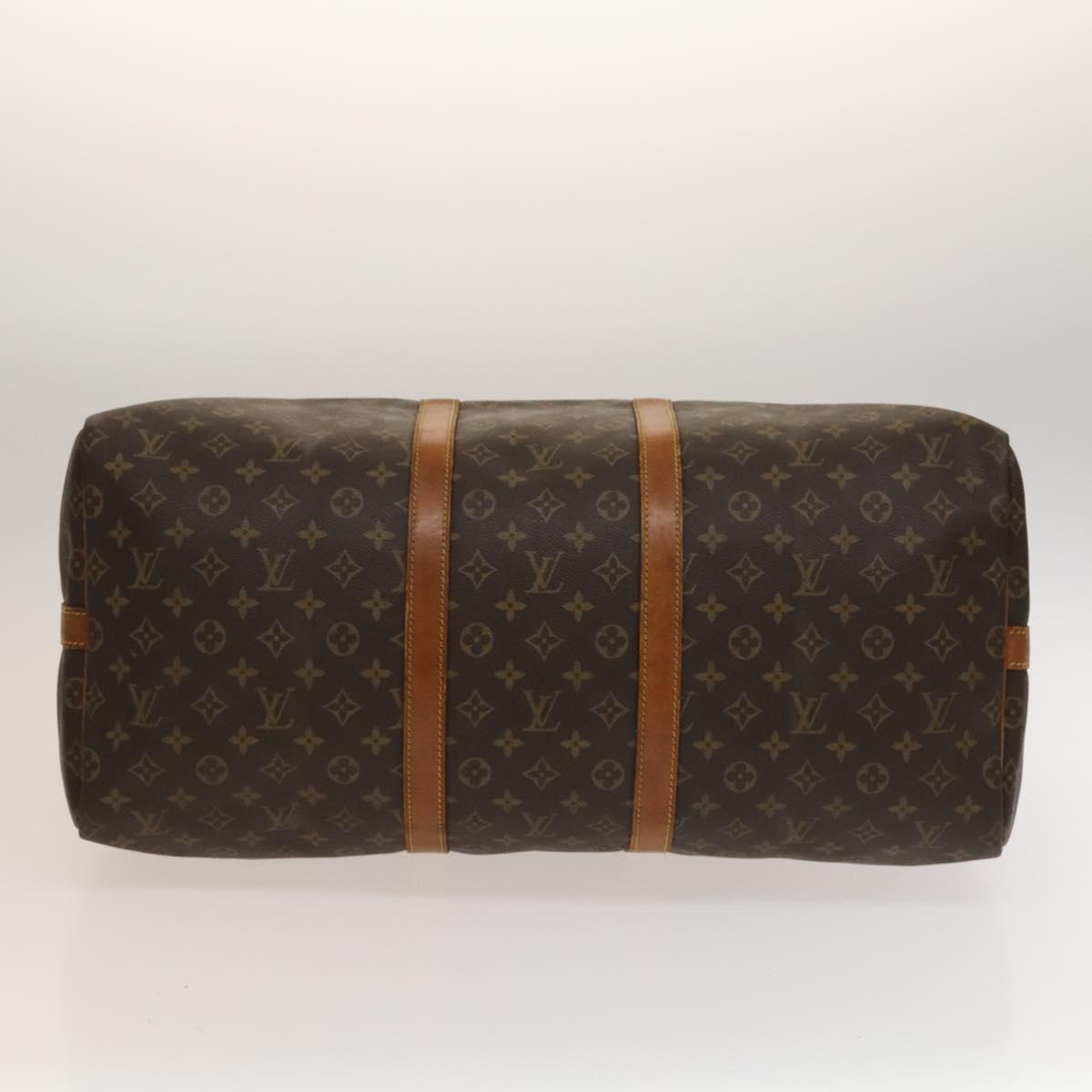 LOUIS VUITTON Monogram Keepall Bandouliere 55 Boston Bag M41414 LV Auth 132834