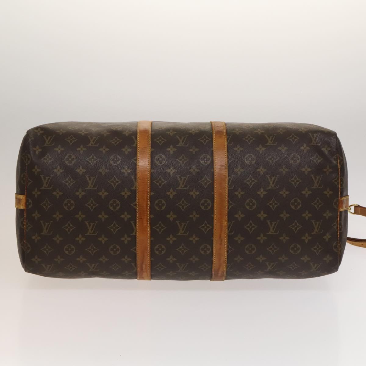 LOUIS VUITTON Monogram Keepall Bandouliere 55 Boston Bag M41414 LV Auth 132835
