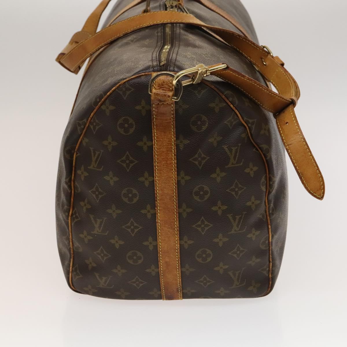 LOUIS VUITTON Monogram Keepall Bandouliere 55 Boston Bag M41414 LV Auth 132835