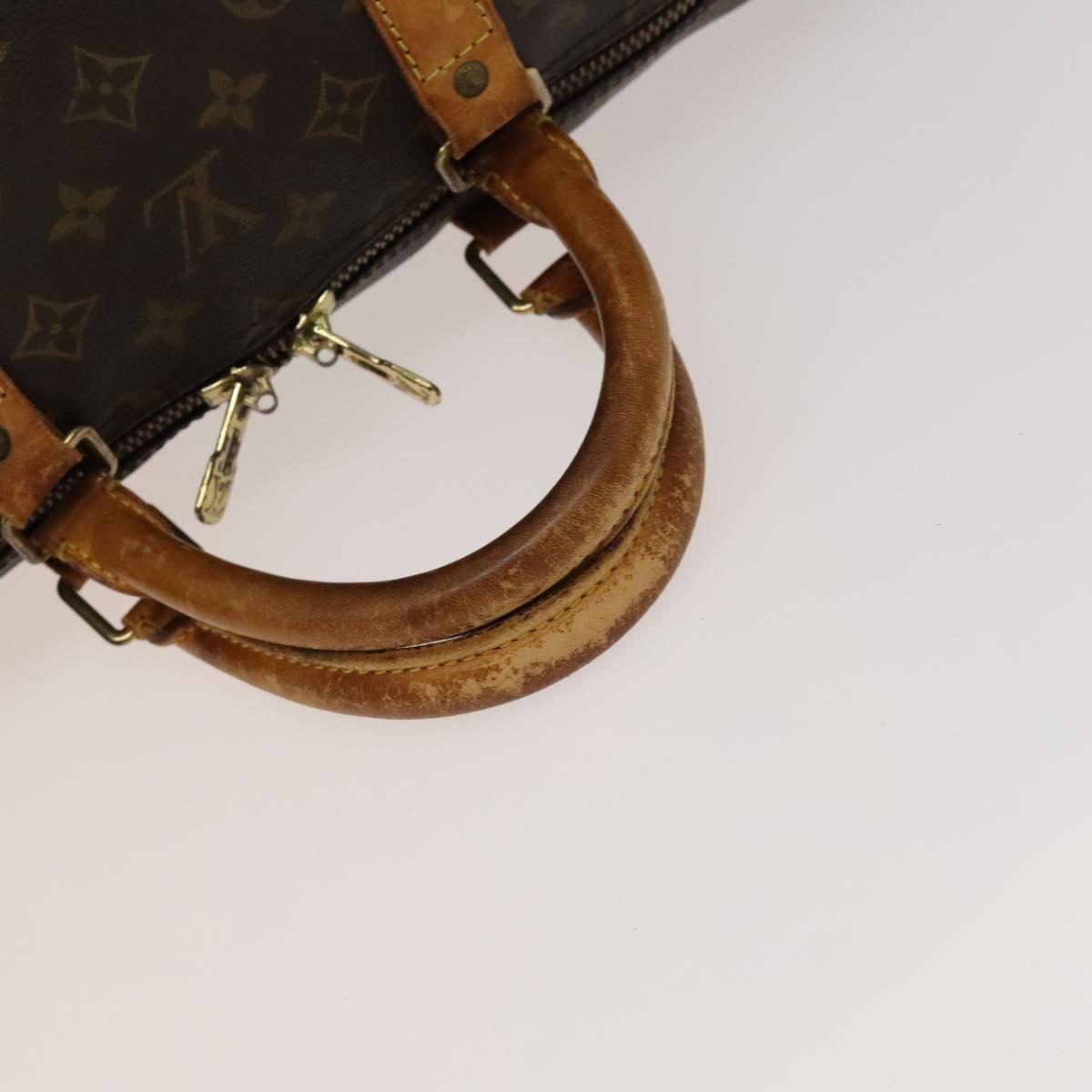 LOUIS VUITTON Monogram Keepall Bandouliere 55 Boston Bag M41414 LV Auth 132835