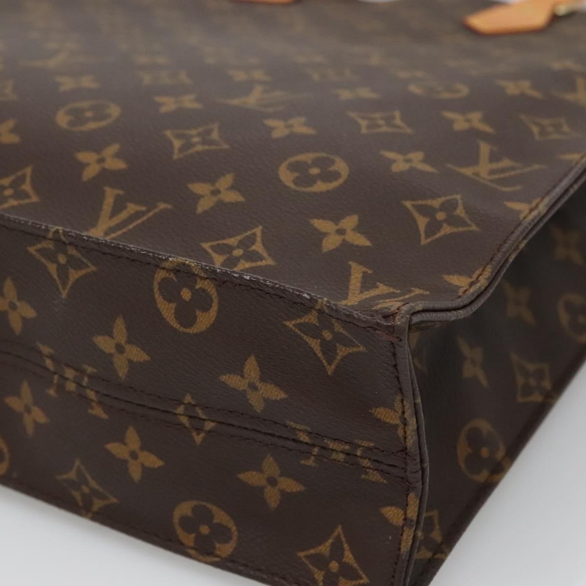 LOUIS VUITTON Monogram Sac Plat Hand Bag M51140 LV Auth 132837