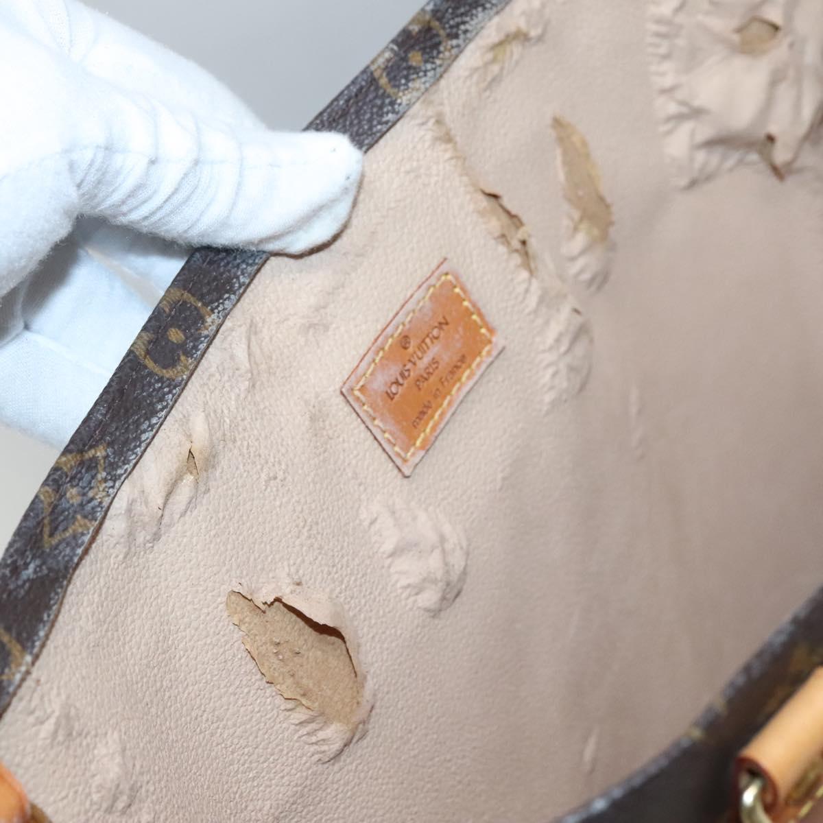 LOUIS VUITTON Monogram Sac Plat Hand Bag M51140 LV Auth 132837