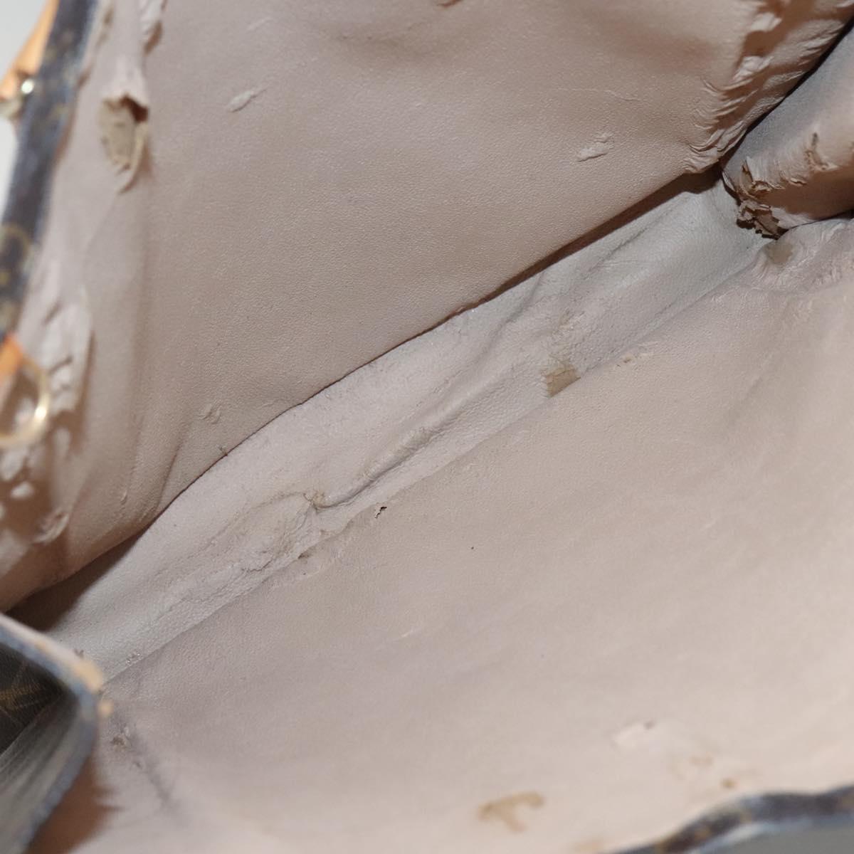 LOUIS VUITTON Monogram Sac Plat Hand Bag M51140 LV Auth 132837