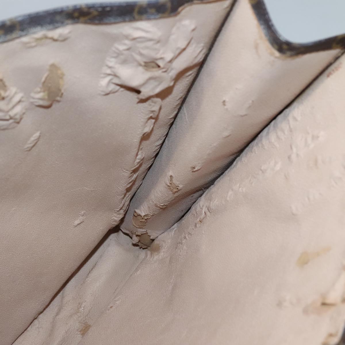 LOUIS VUITTON Monogram Sac Plat Hand Bag M51140 LV Auth 132837