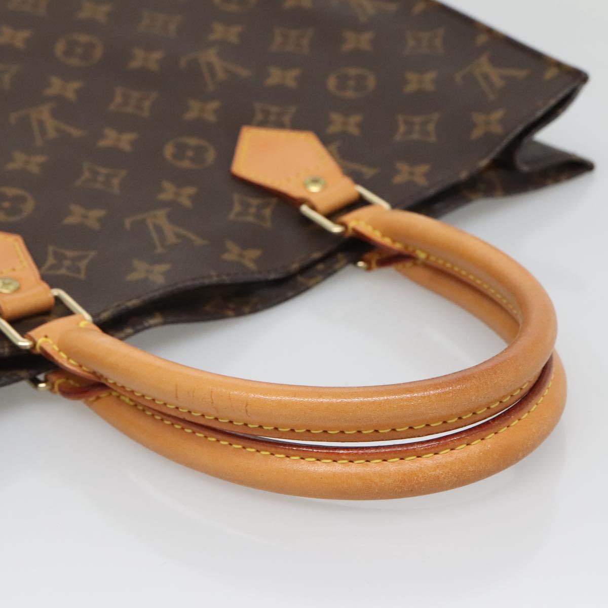 LOUIS VUITTON Monogram Sac Plat Hand Bag M51140 LV Auth 132837