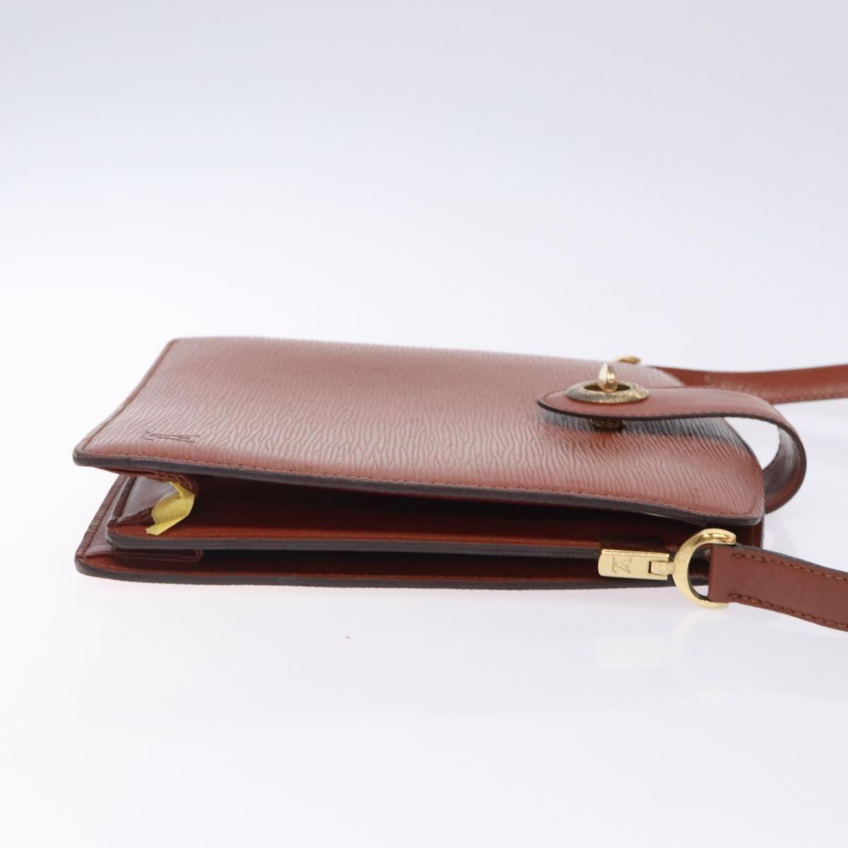 LOUIS VUITTON Epi Capuchin Shoulder Bag Brown M52343 LV Auth 132874