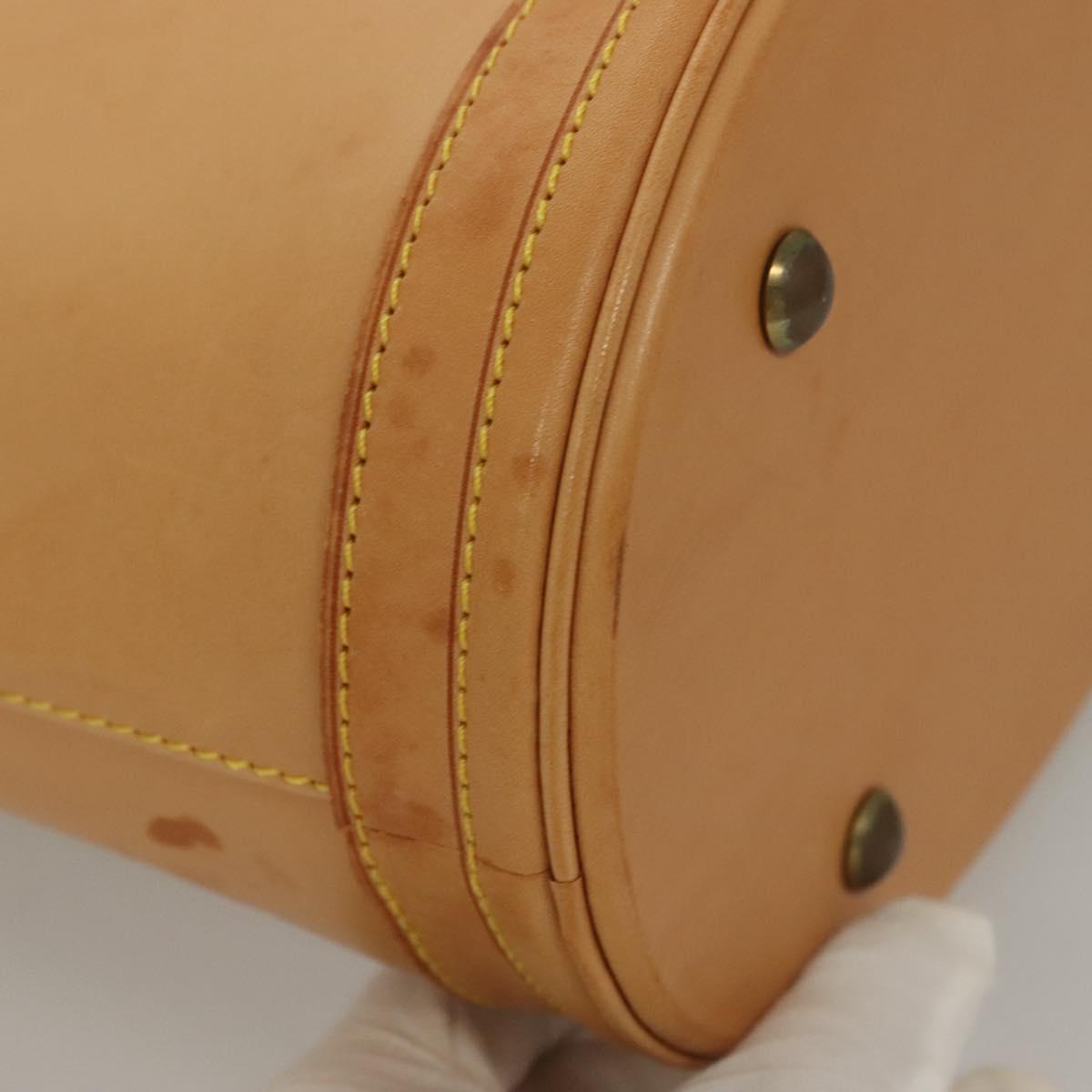 LOUIS VUITTON Nomad leather Bucket PM Shoulder Bag Beige M85001 LV Auth 132875