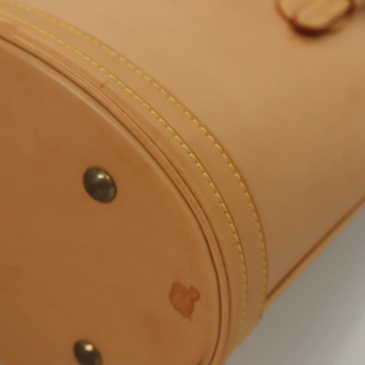 LOUIS VUITTON Nomad leather Bucket PM Shoulder Bag Beige M85001 LV Auth 132875A