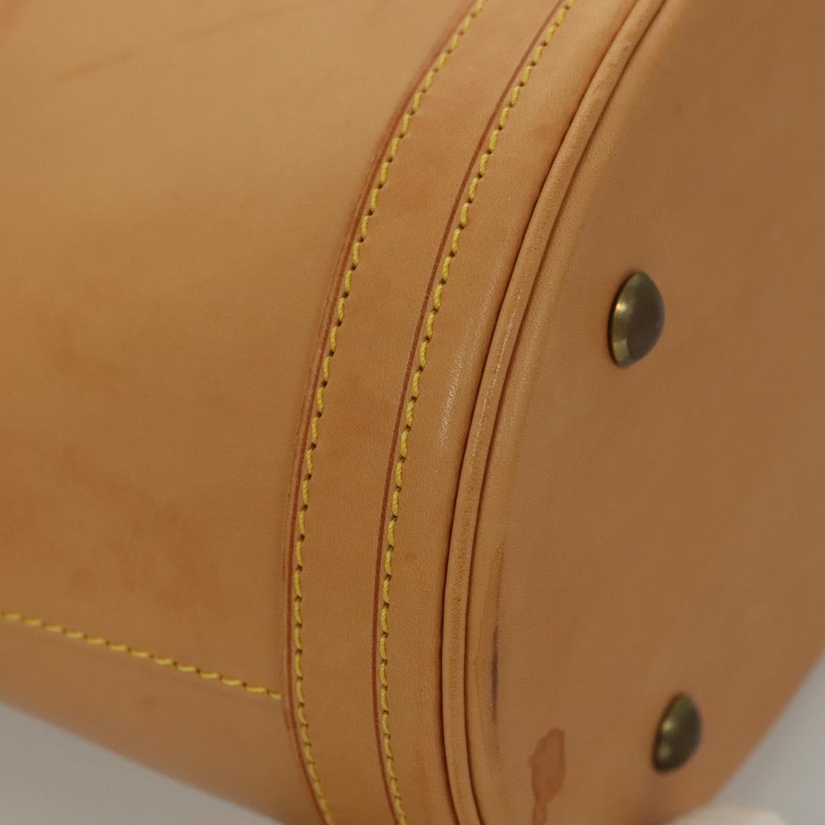 LOUIS VUITTON Nomad leather Bucket PM Shoulder Bag Beige M85001 LV Auth 132875A