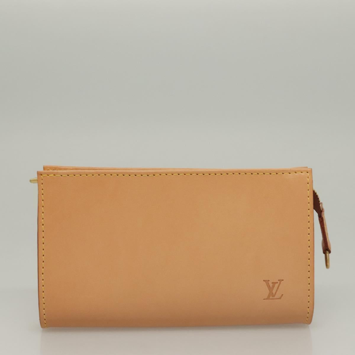 LOUIS VUITTON Nomad leather Bucket PM Shoulder Bag Beige M85001 LV Auth 132875