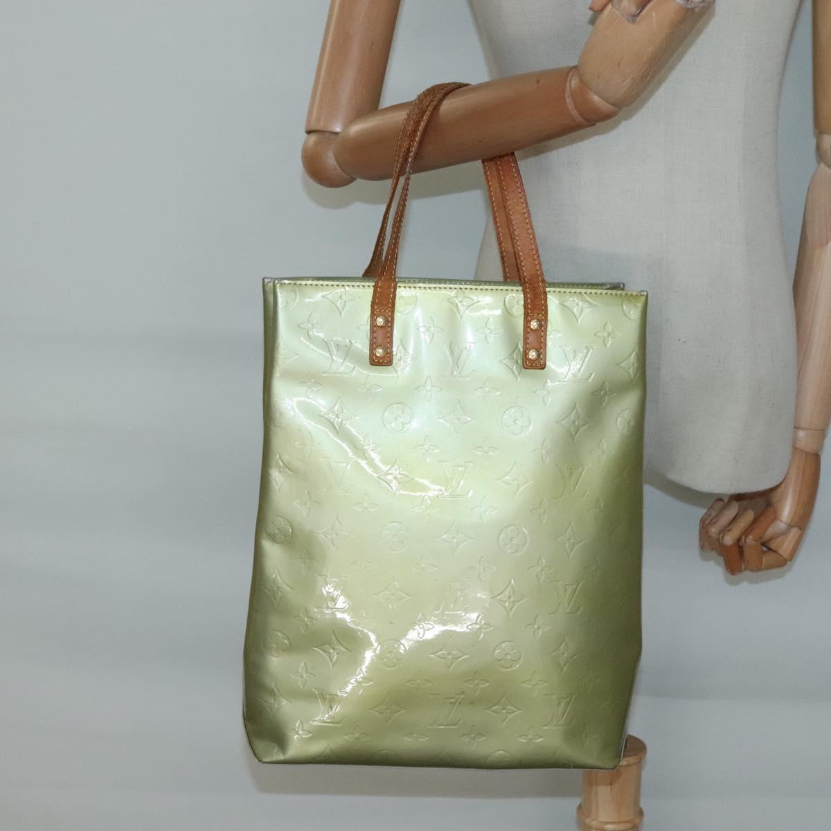 LOUIS VUITTON Monogram Vernis Reade MM Hand Bag Gris M91142 LV Auth 132877