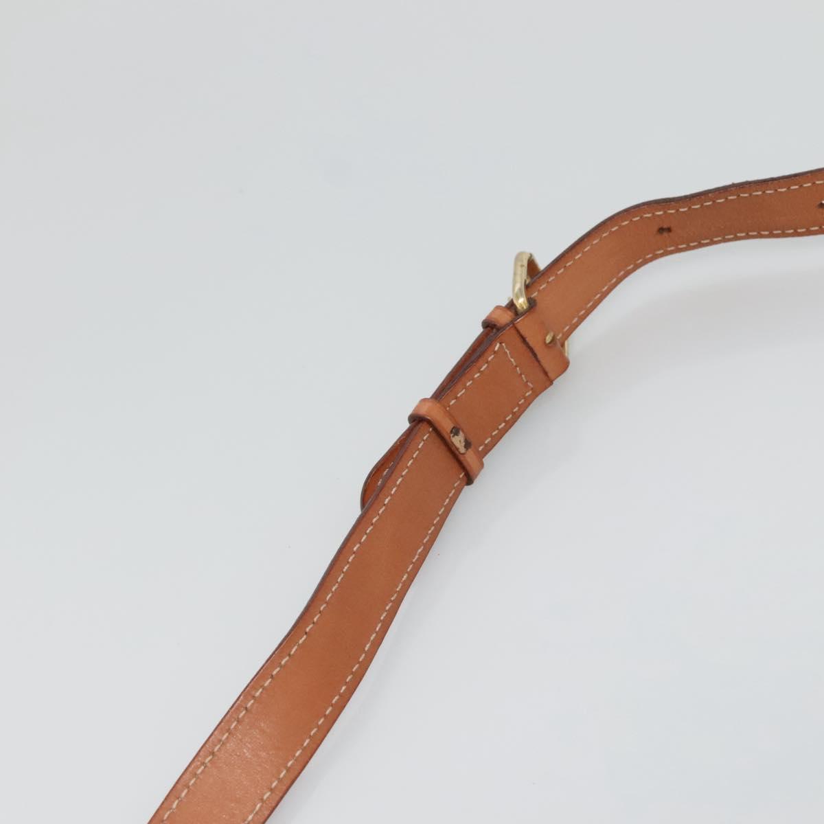 CELINE Macadam Canvas Shoulder Bag PVC Leather Brown Gold Auth 132889