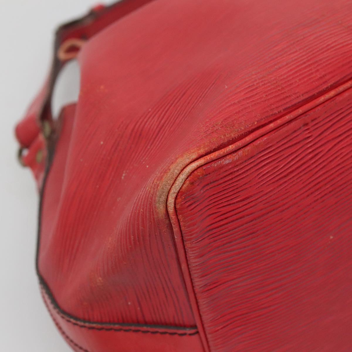 LOUIS VUITTON Epi Petit Noe Shoulder Bag Red M44107 LV Auth 132918