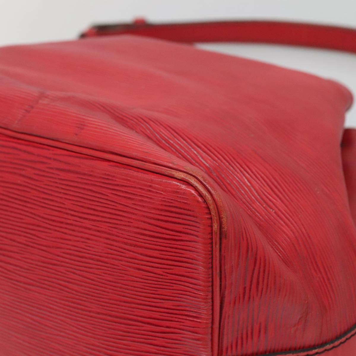 LOUIS VUITTON Epi Petit Noe Shoulder Bag Red M44107 LV Auth 132918