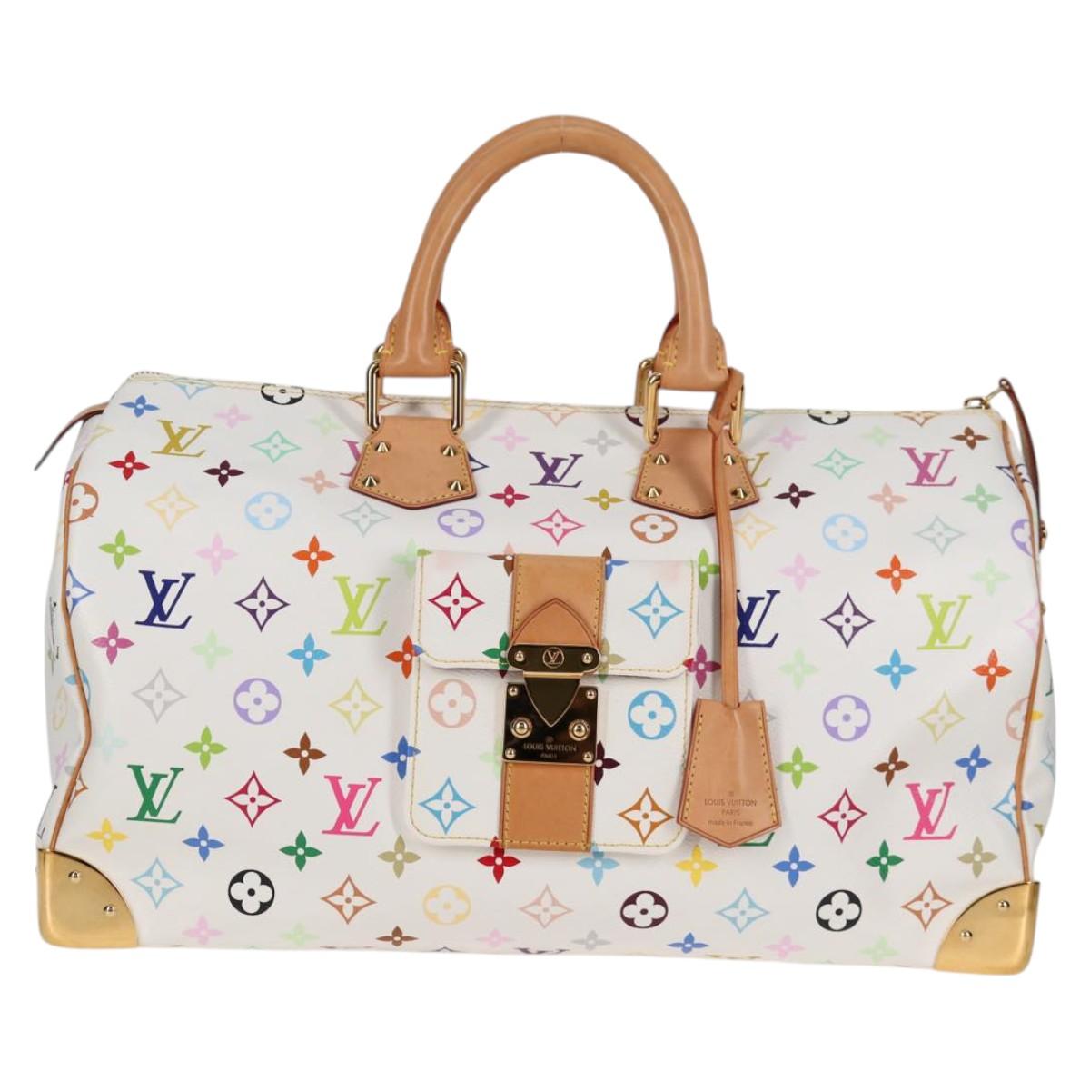 LOUIS VUITTON Monogram Multicolor Speedy 30 Bag White Bron M92643 Auth 132956SAV