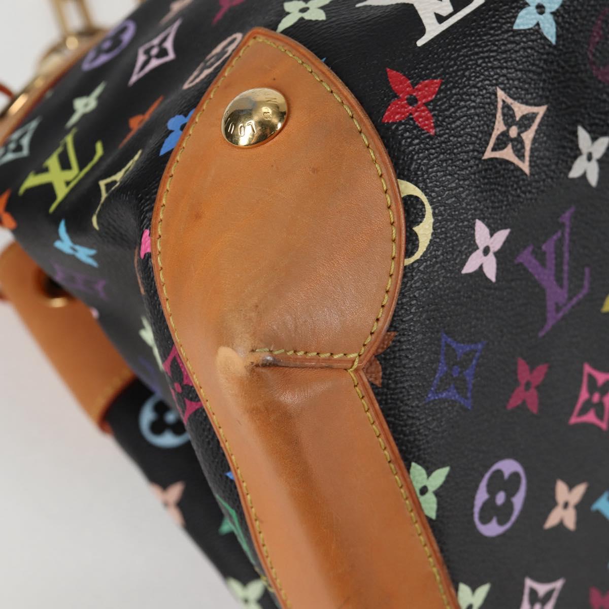 LOUIS VUITTON Monogram Multicolor Ursula Tote Bag Black M40124 LV Auth 132957V