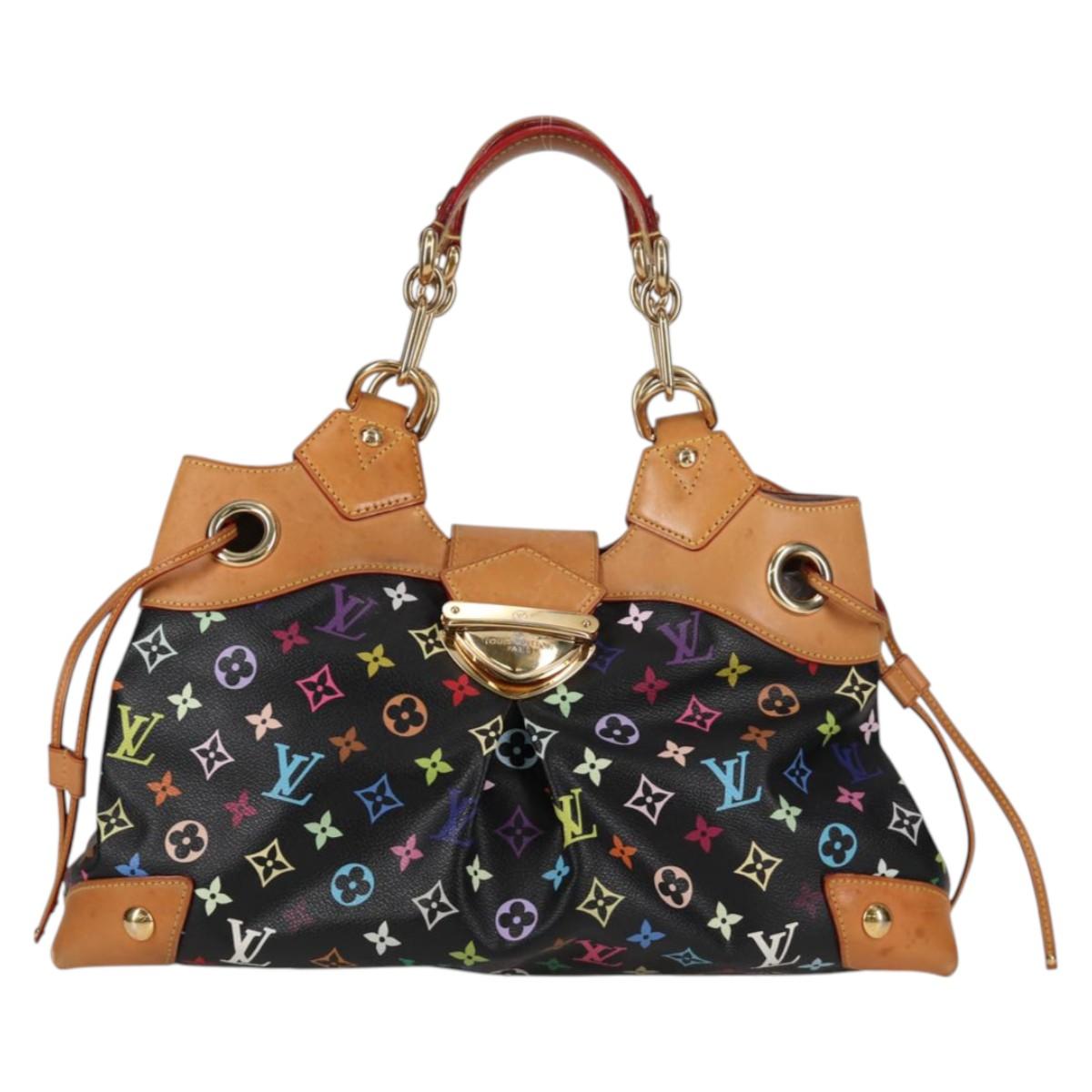 LOUIS VUITTON Monogram Multicolor Ursula Tote Bag Black M40124 LV Auth 132957V