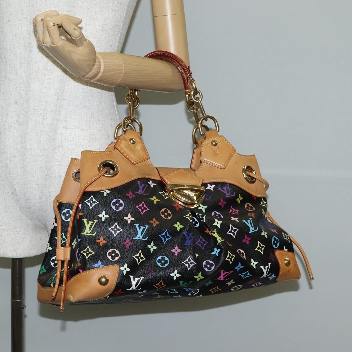 LOUIS VUITTON Monogram Multicolor Ursula Tote Bag Black M40124 LV Auth 132957V